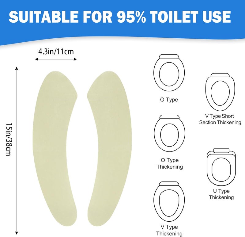 Iensen Thin and Warm Toilet Seat Cover Pad – Self-Adhesive, Adjustable and Cut-to-Fit, Comfortable and Easy to Clean, Perfect for Home Bathrooms (Green) - Image 2